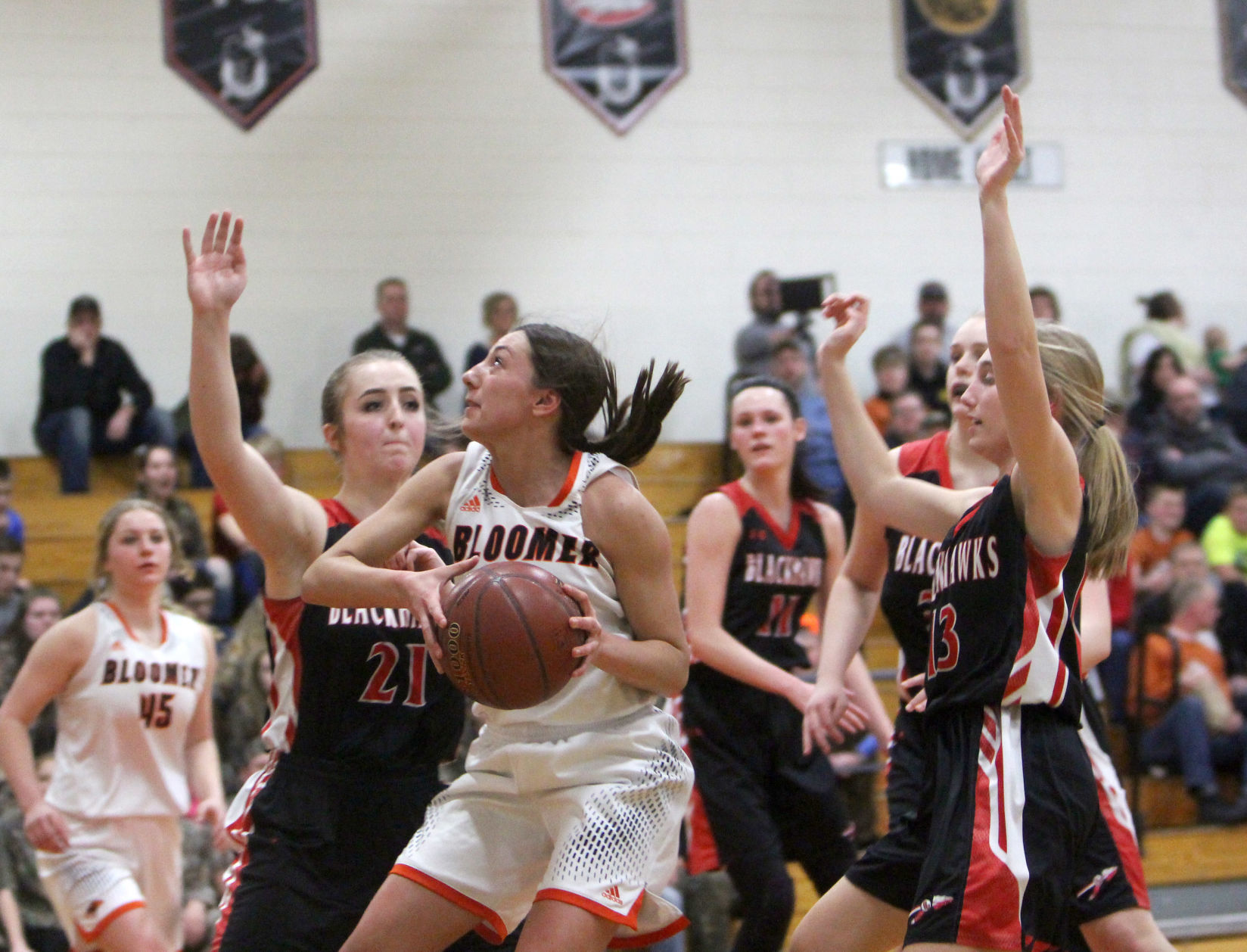 Baldwin-Woodville at Bloomer girls basketball 2-22-19